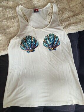 Mermaid Shell Sequin Tank Top